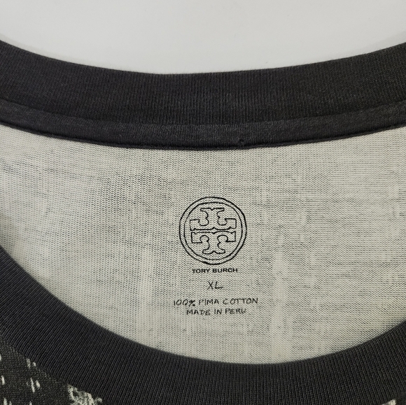 Tory Burch Bologan Knit Aztec Drawstring Dress in Charcoal and White Sz XL - Picture 5 of 10